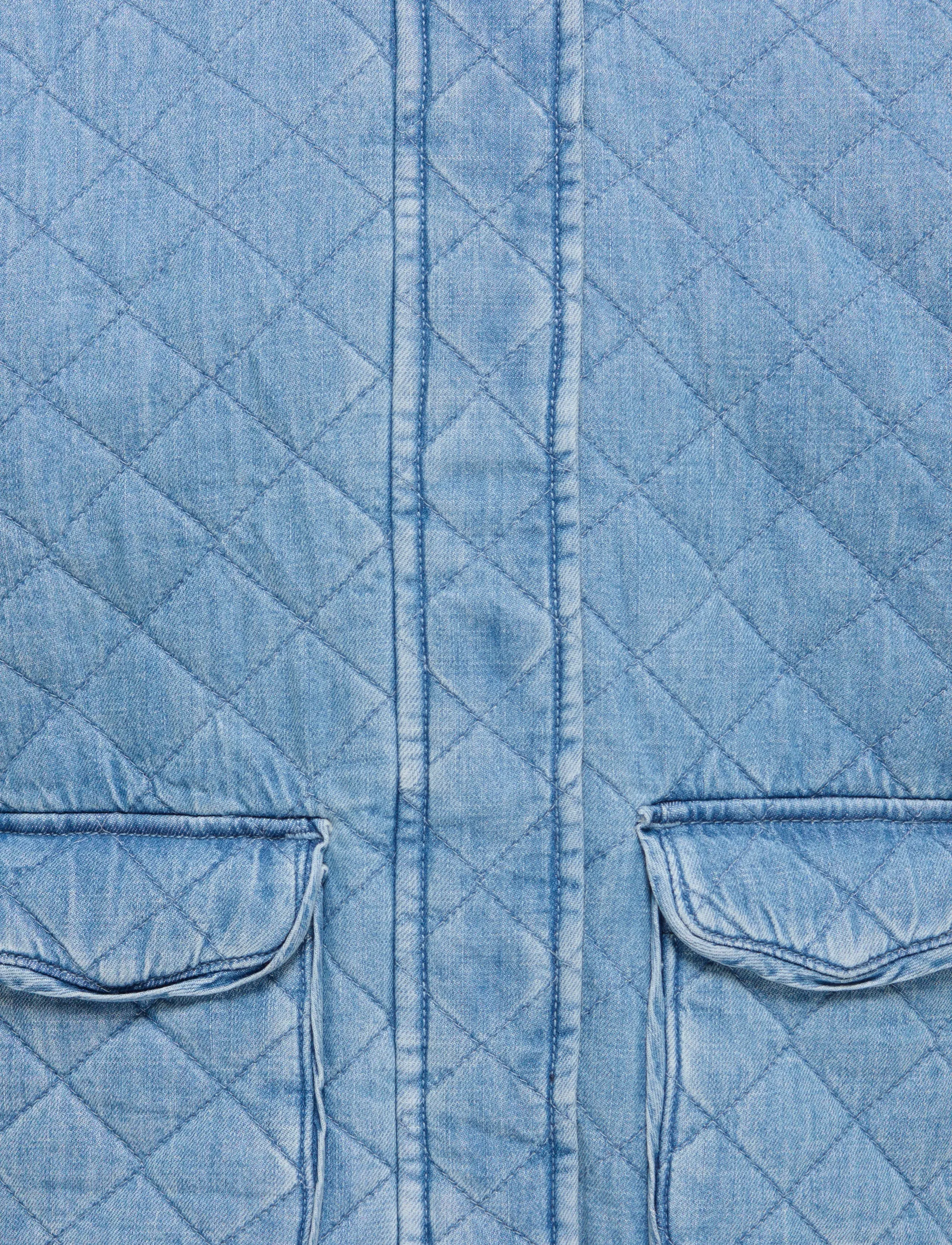 Kids Only - KOGHALLIE QUILTED DNM JACKET AKM - steppjacken - light blue denim - 3
