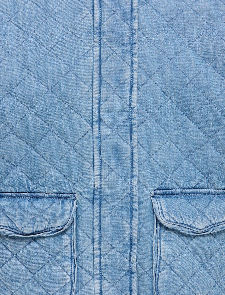 Kids Only - KOGHALLIE QUILTED DNM JACKET AKM - steppjacken - light blue denim - 3