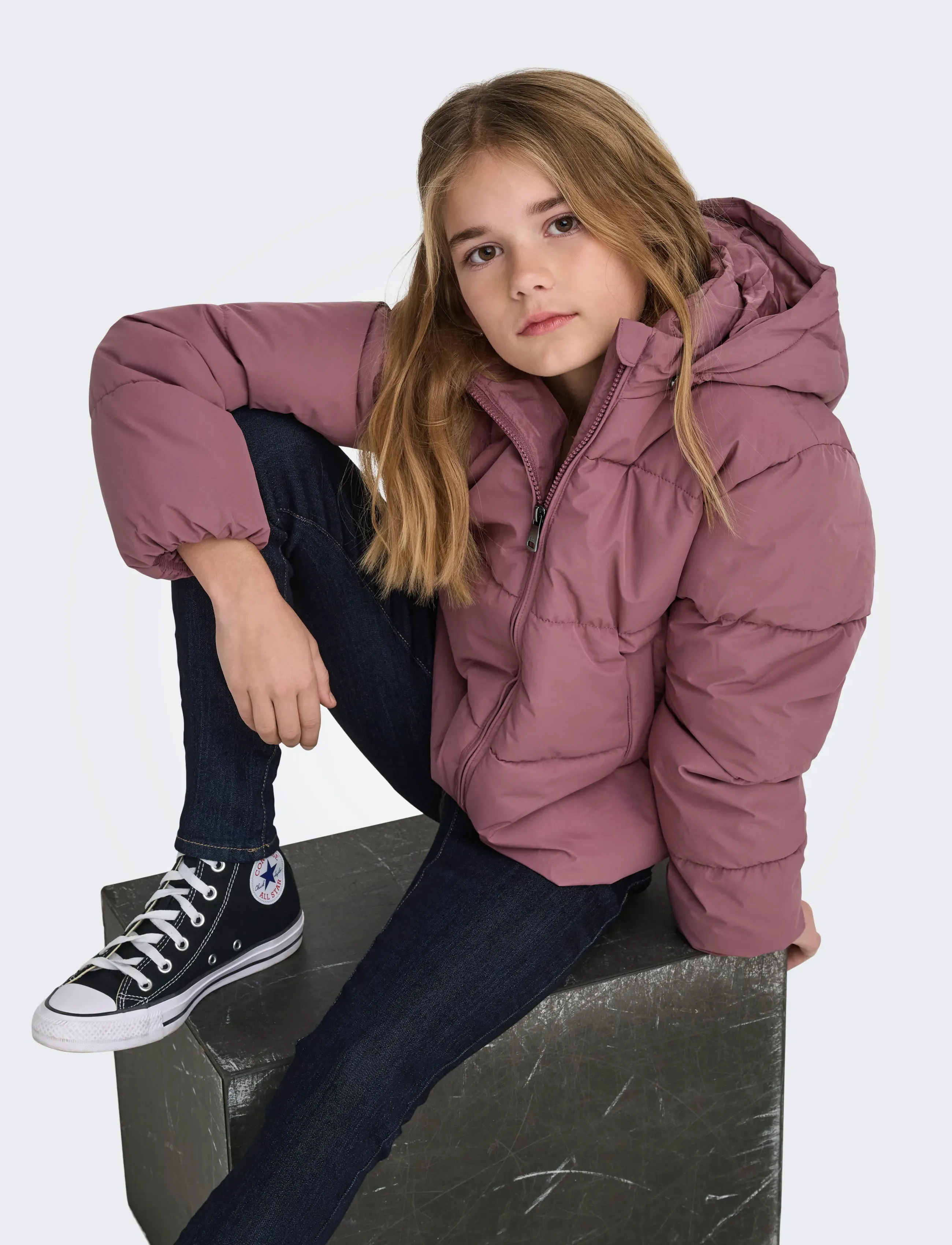 Kids Only - KOGJUTA LIFE SHORT PUFFER OTW NOOS - vinterjakker - rose brown - 3