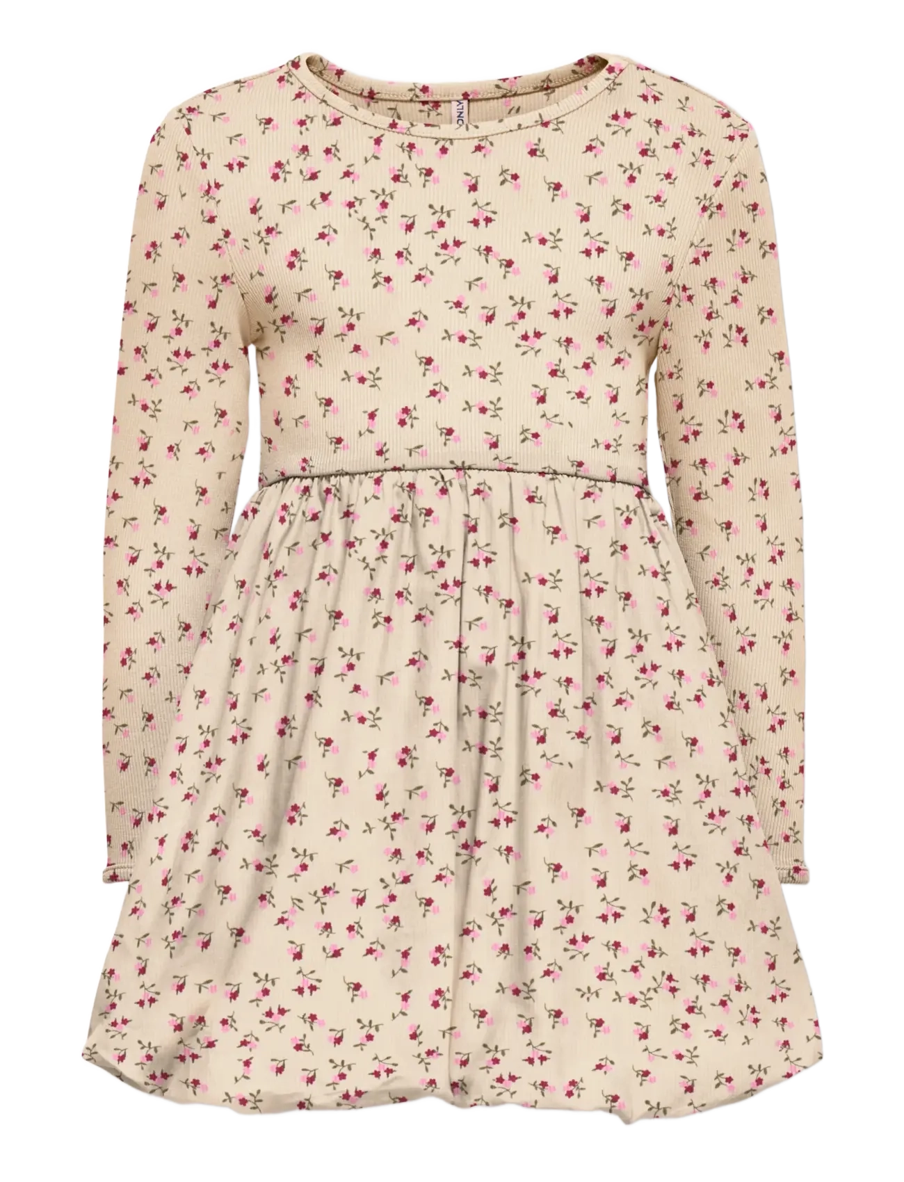Kids Only KMGTRINNY LIFE AOP LS BAL DRESS JRS - Barn 98-134 - WHITECAP GRAY / pink/rose