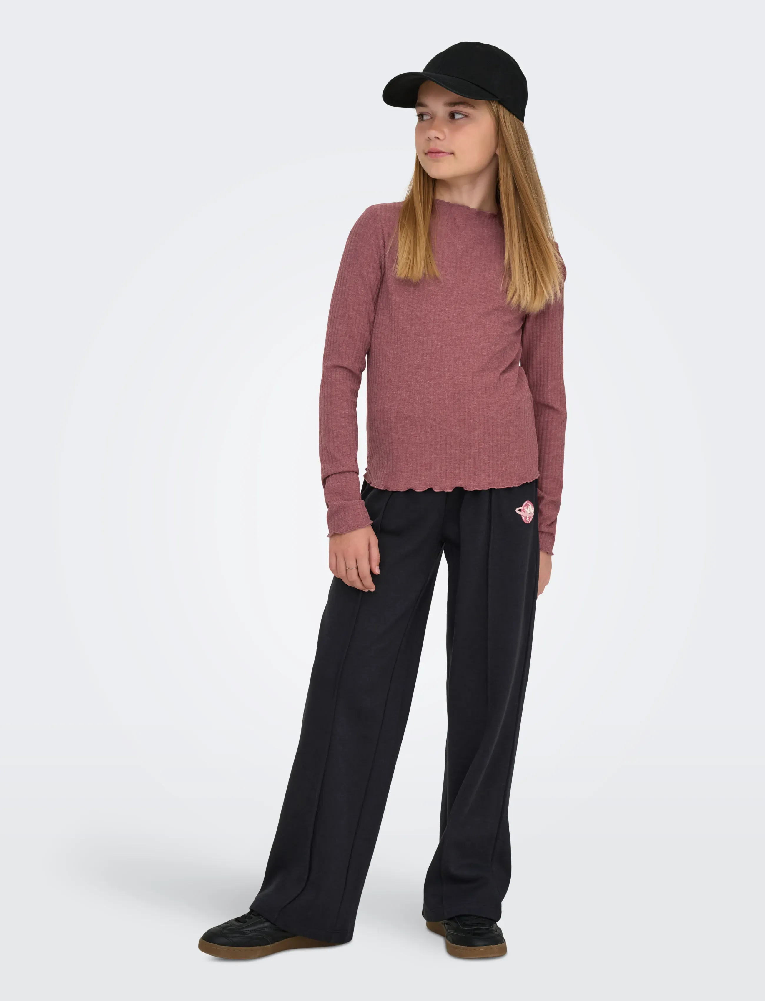 Kids Only - KOGRITA WIDE PANT BF SWT - sweatpants - black - 4