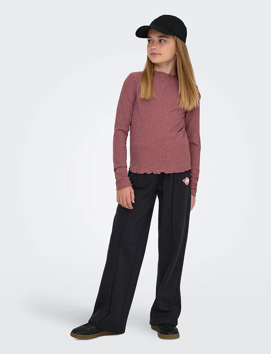 Kids Only - KOGRITA WIDE PANT BF SWT - jogginghosen - black - 4