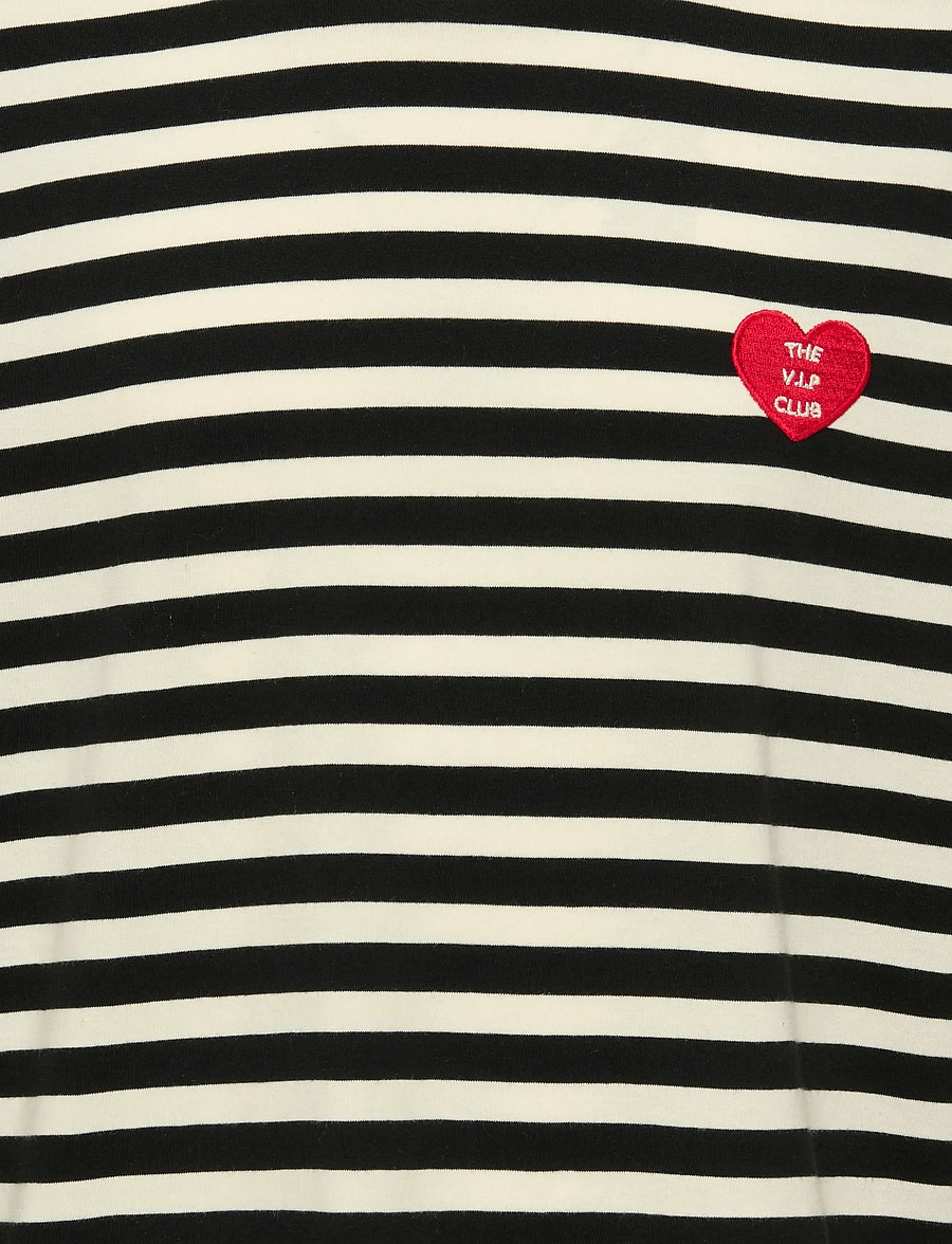 Kids Only - KOGLIVINA L/S O-NECK STRIPE TOP JRS - langærmede t-shirts - black - 2