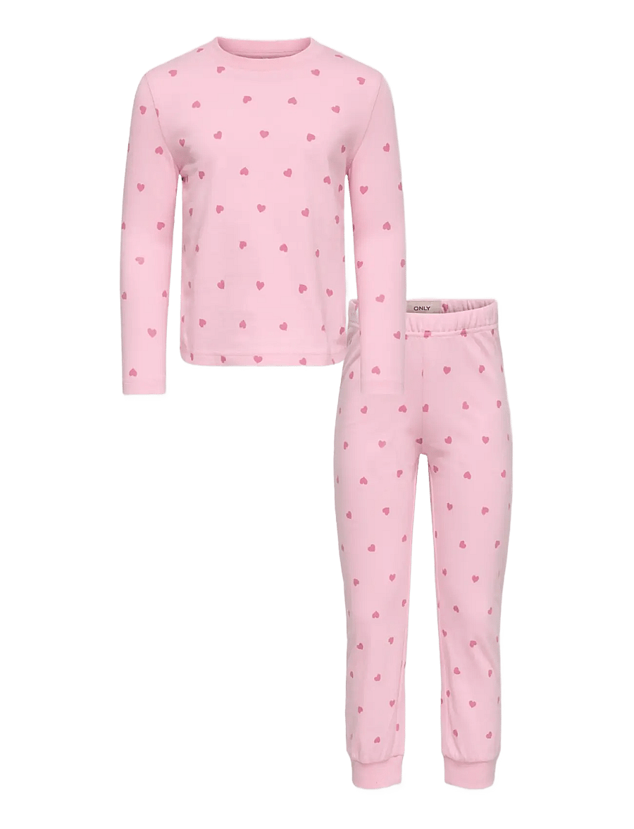 Kids Only - KMGRILA NIGHTWEAR LS TOP/PANT SET JRS - rinkiniai - romance rose - 0