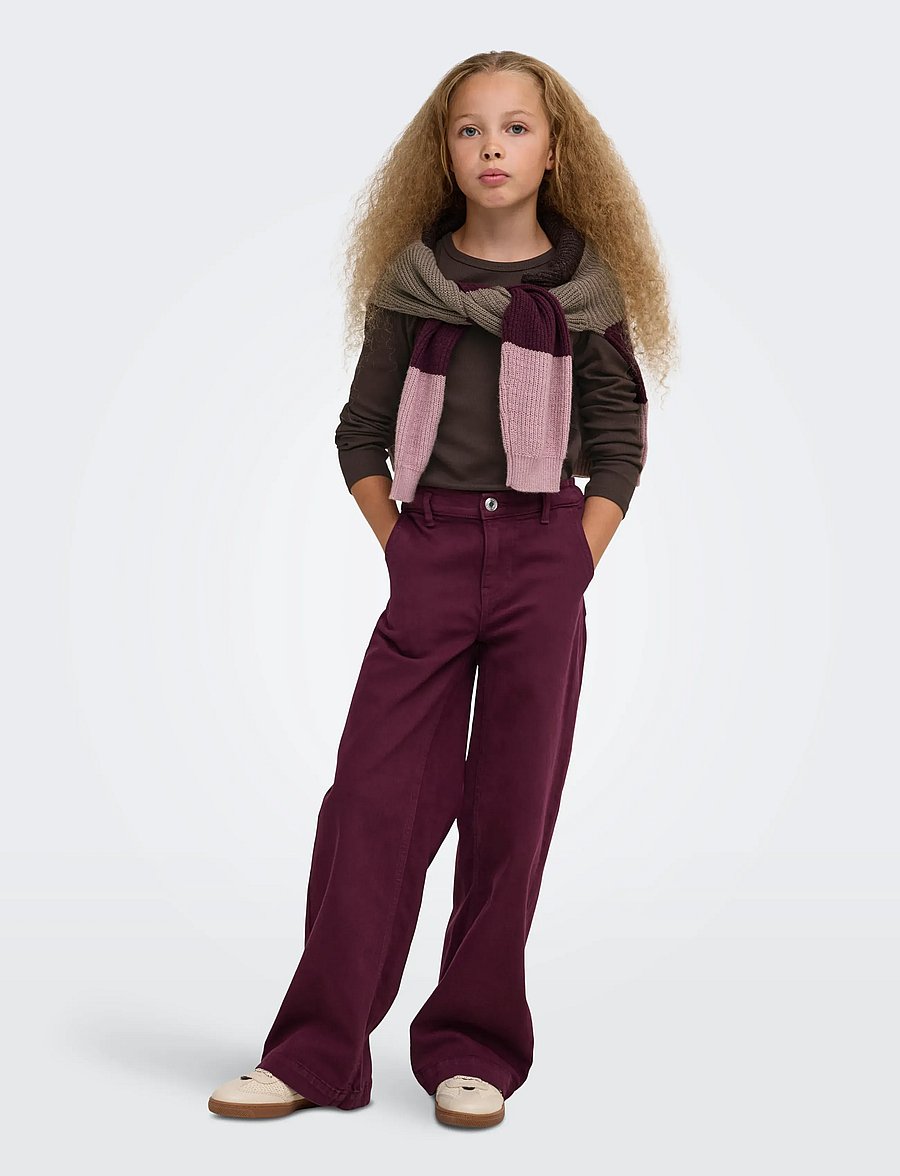Kids Only - KOGLUCKY L/S O NECK TOP JRS NOOS - langærmede t-shirts - coffee bean - 4