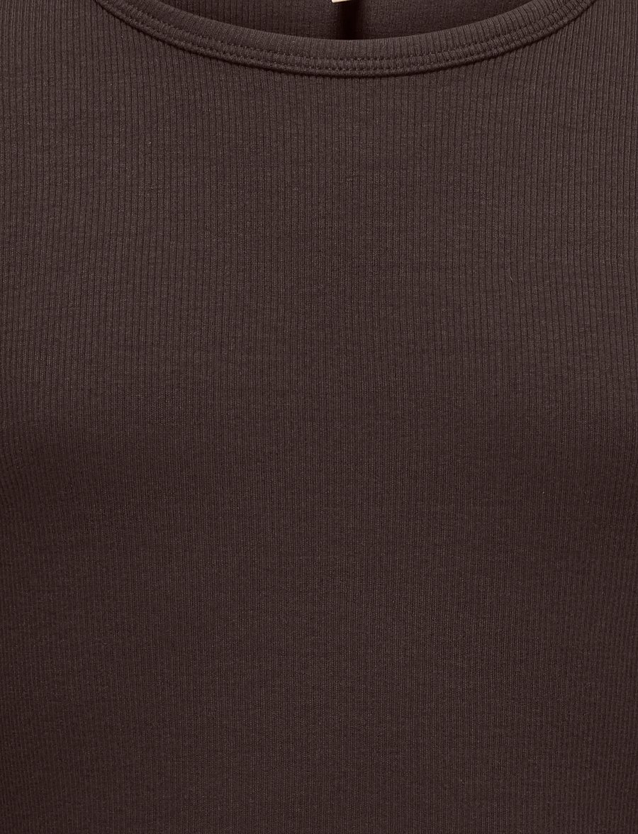 Kids Only - KOGLUCKY L/S O NECK TOP JRS NOOS - langärmelig - coffee bean - 2