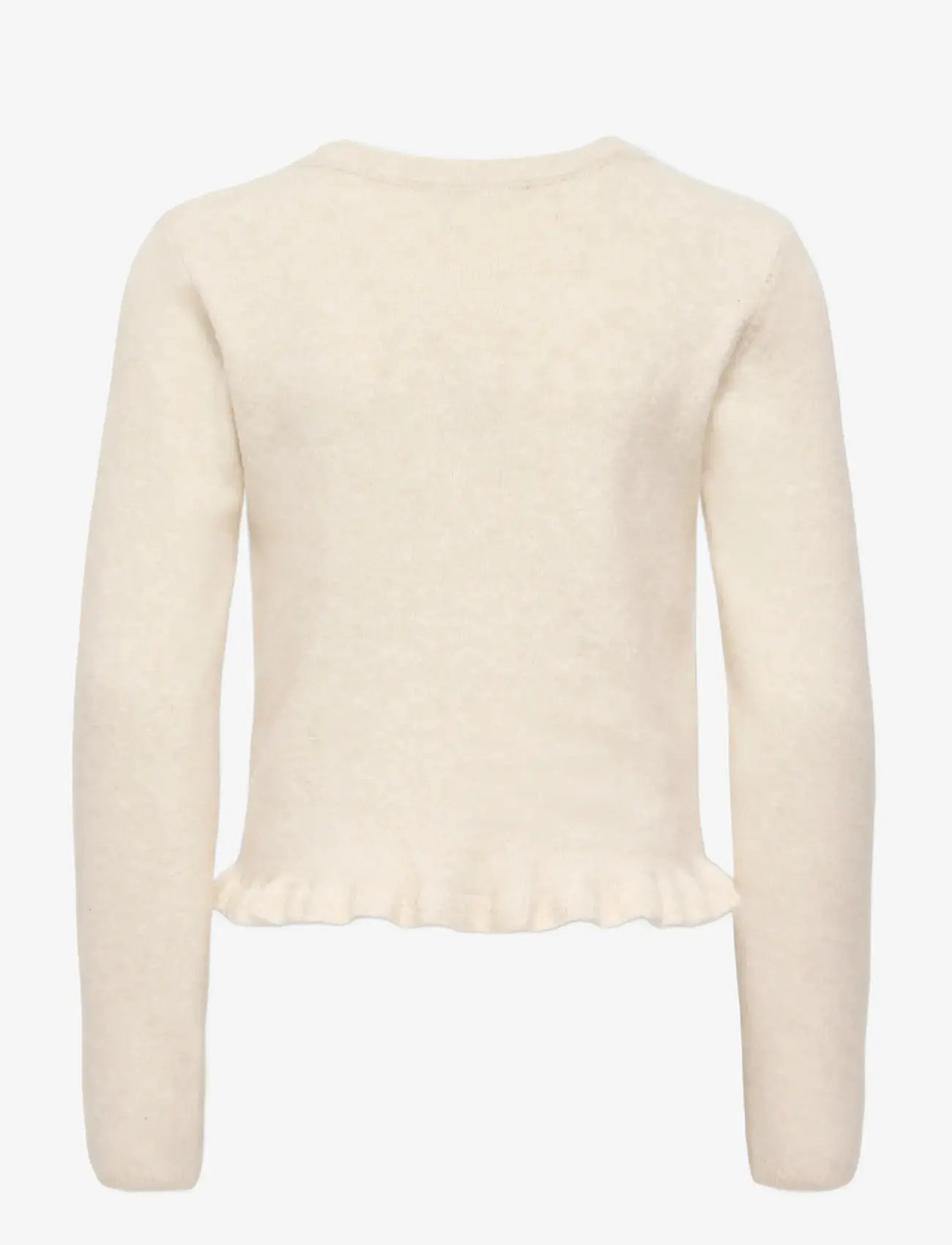 Kids Only - KOGSHELDA LIFE LS O-NECK RUFFLE CARD KNT - cardigans - birch - 2