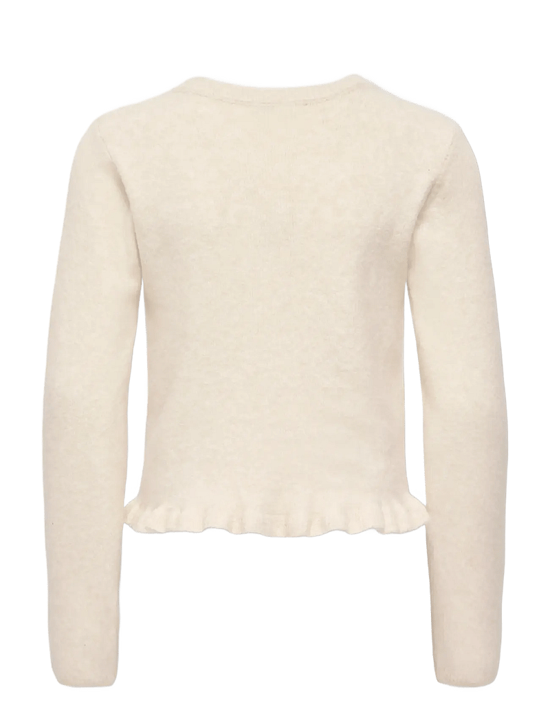 Kids Only - KOGSHELDA LIFE LS O-NECK RUFFLE CARD KNT - cardigans - birch - 2