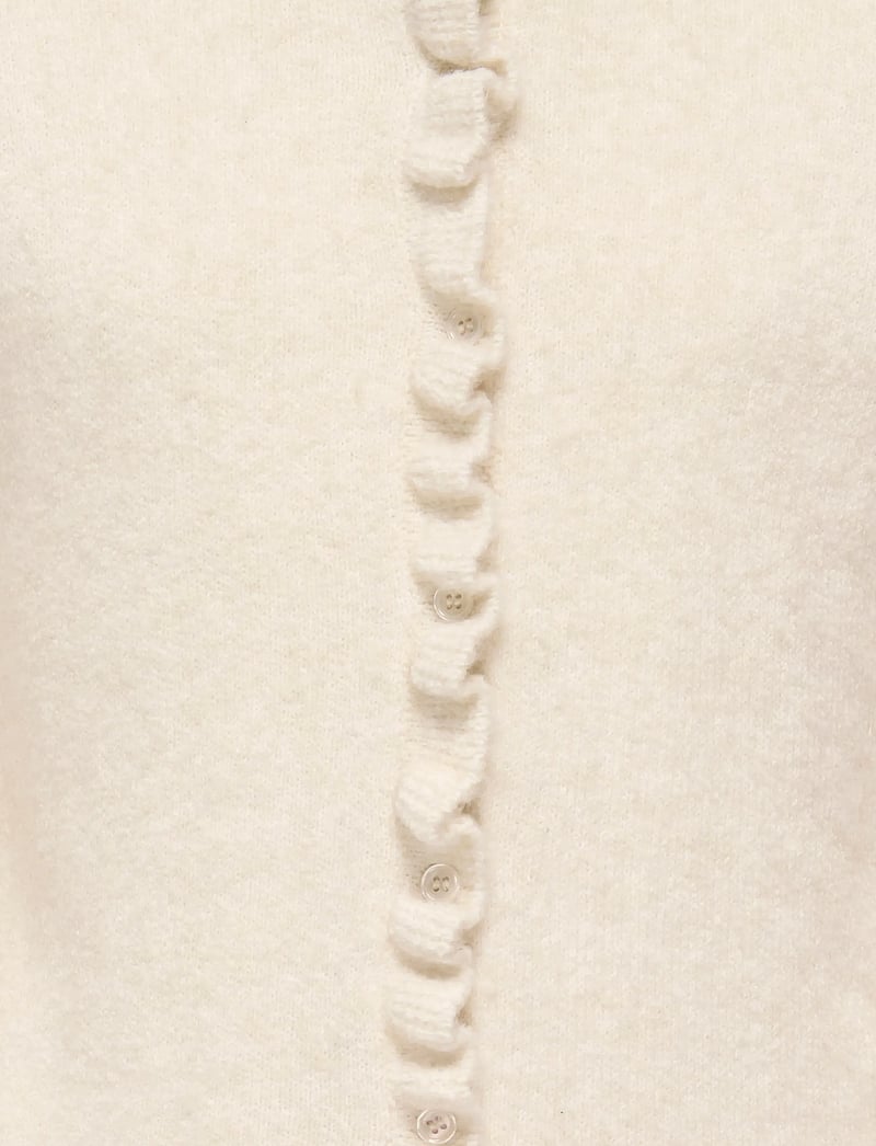 Kids Only - KOGSHELDA LIFE LS O-NECK RUFFLE CARD KNT - cardigans - birch - 3