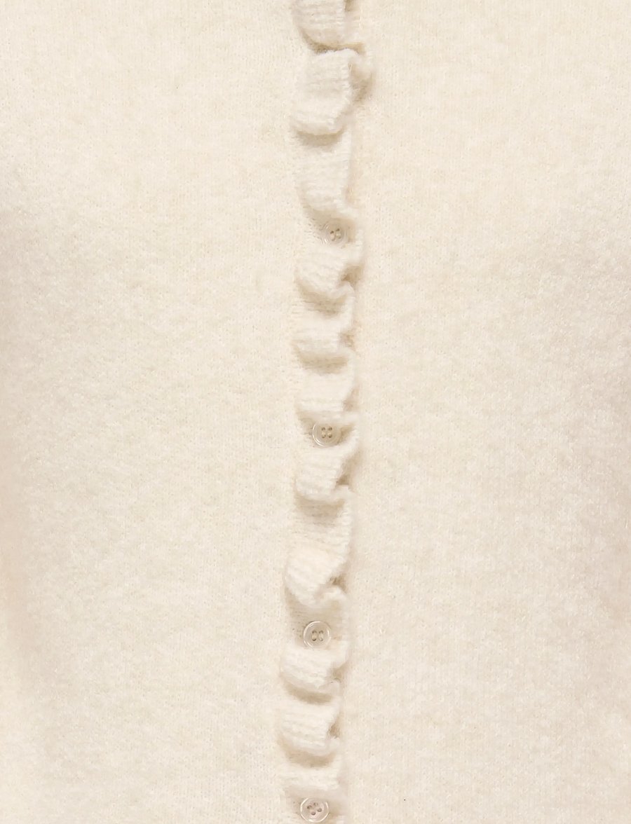 Kids Only - KOGSHELDA LIFE LS O-NECK RUFFLE CARD KNT - birch - 3