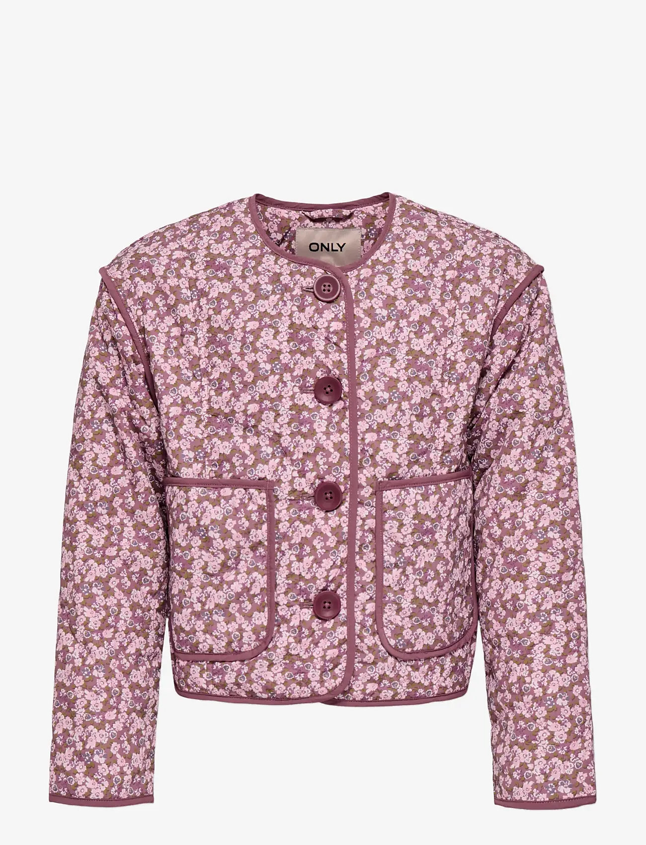 Kids Only - KOGTENNA AOP QUILTED JACKET OTW - steppjacken - rose brown - 0