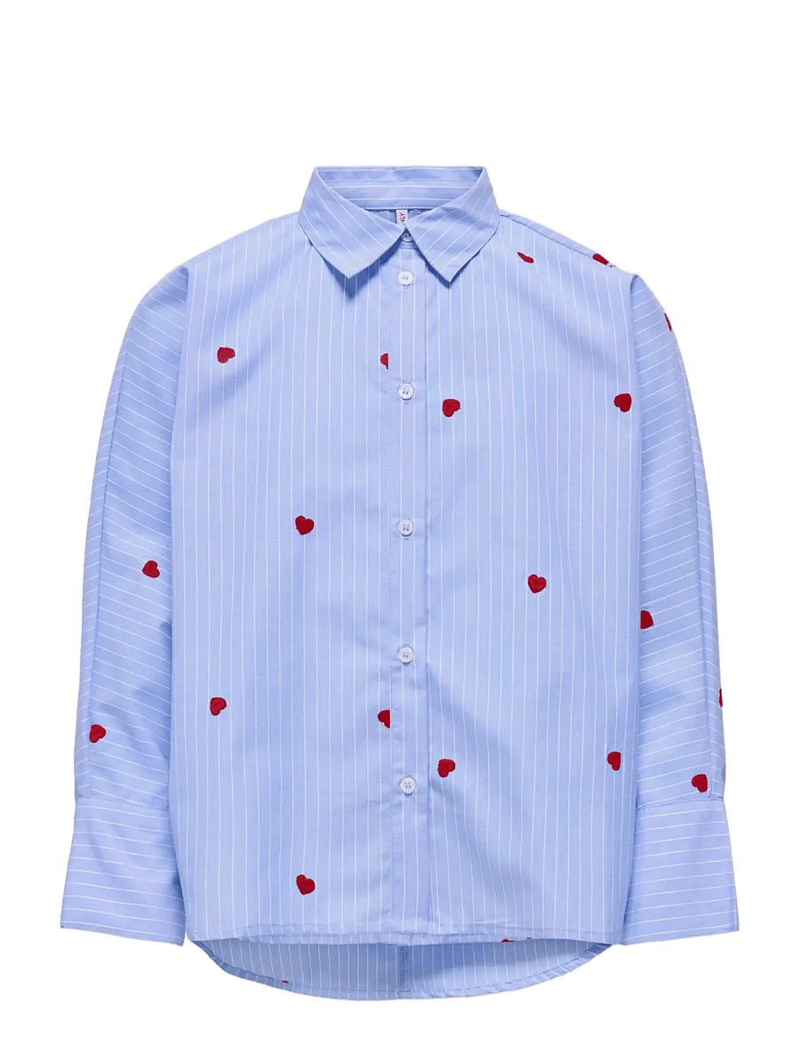 Kids Only - KOGNEW LINAGRACE LS ST.EMB SHRT WVN NOOS - chemises à manches longues - moonlight blue - 1