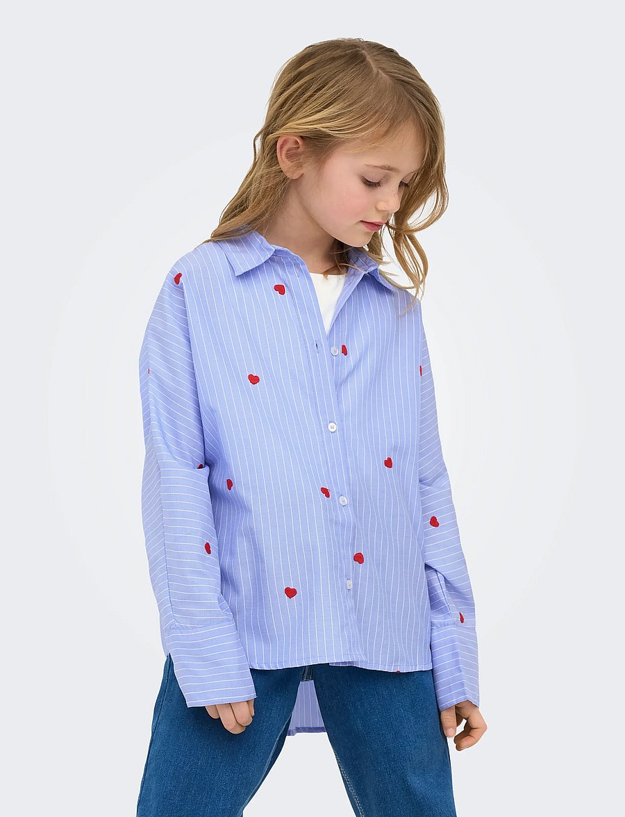 Kids Only - KOGNEW LINAGRACE LS ST.EMB SHRT WVN NOOS - chemises à manches longues - moonlight blue - 0