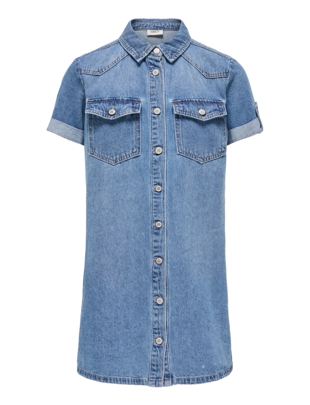 Kids Only KOGLISA S/S DNM DRESS GUA - Kläder - MEDIUM BLUE DENIM / blue
