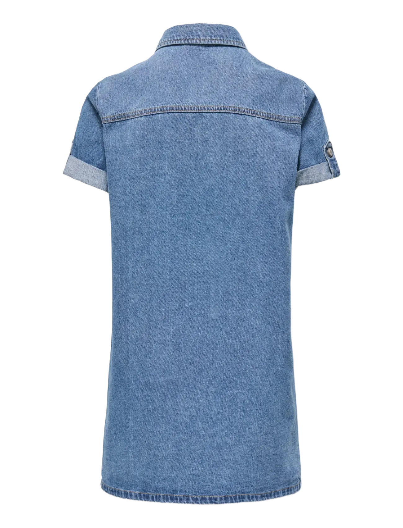 Kids Only - KOGLISA S/S DNM DRESS GUA - kortærmede hverdagskjoler - medium blue denim - 1