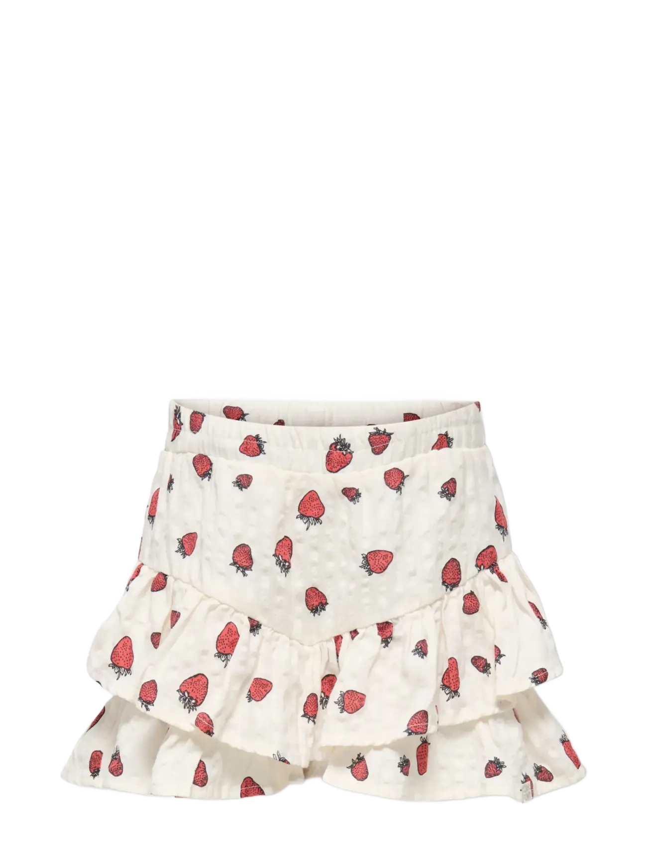 Kids Only Kmgfina Cerise Frill Skort Aop Wvn, 116, Cream, Nederdele > Skorts, Børn
