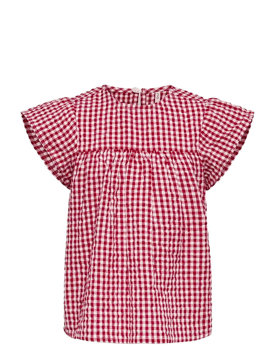 Kids Only - KMGFINA CERISE SS TOP AOP WVN - bluzki i tuniki - barbados cherry - 0