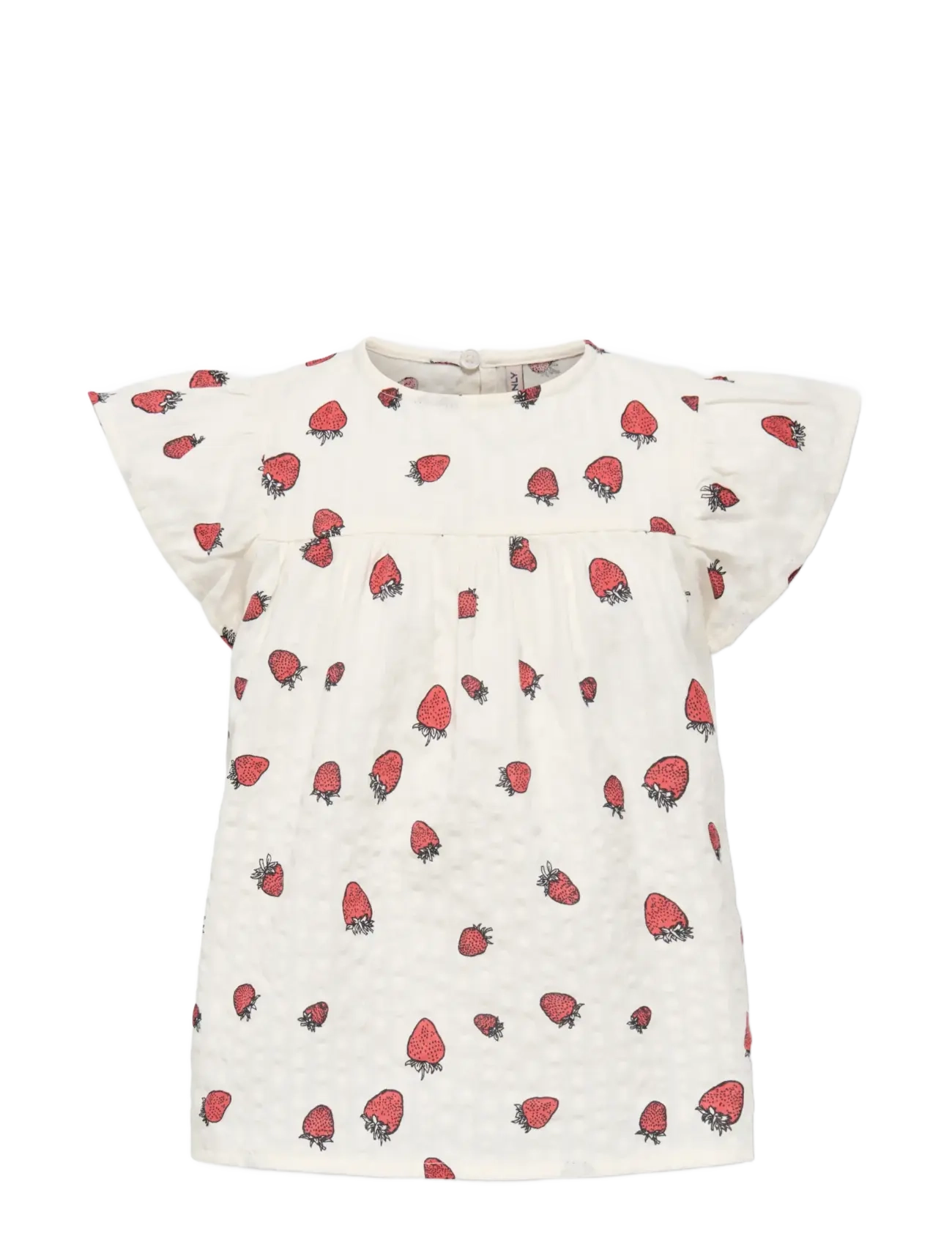 Kids Only KMGFINA CERISE SS TOP AOP WVN - Överdelar - TOFU / cream
