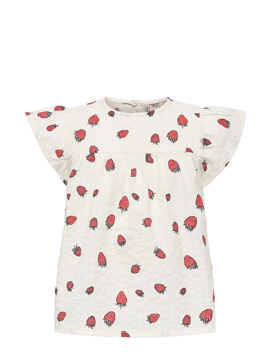Kids Only - KMGFINA CERISE SS TOP AOP WVN - chemisiers & tuniques - tofu - 0