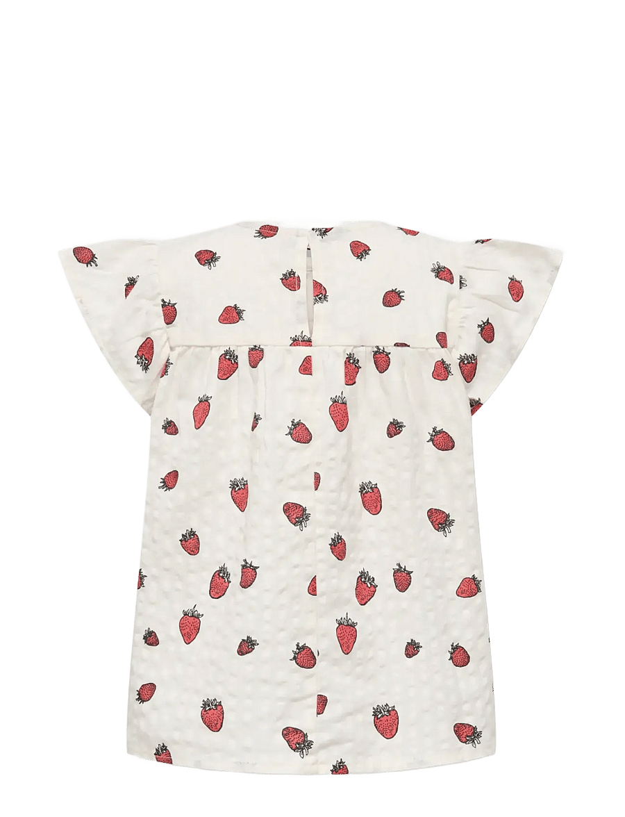 Kids Only - KMGFINA CERISE SS TOP AOP WVN - chemisiers & tuniques - tofu - 1