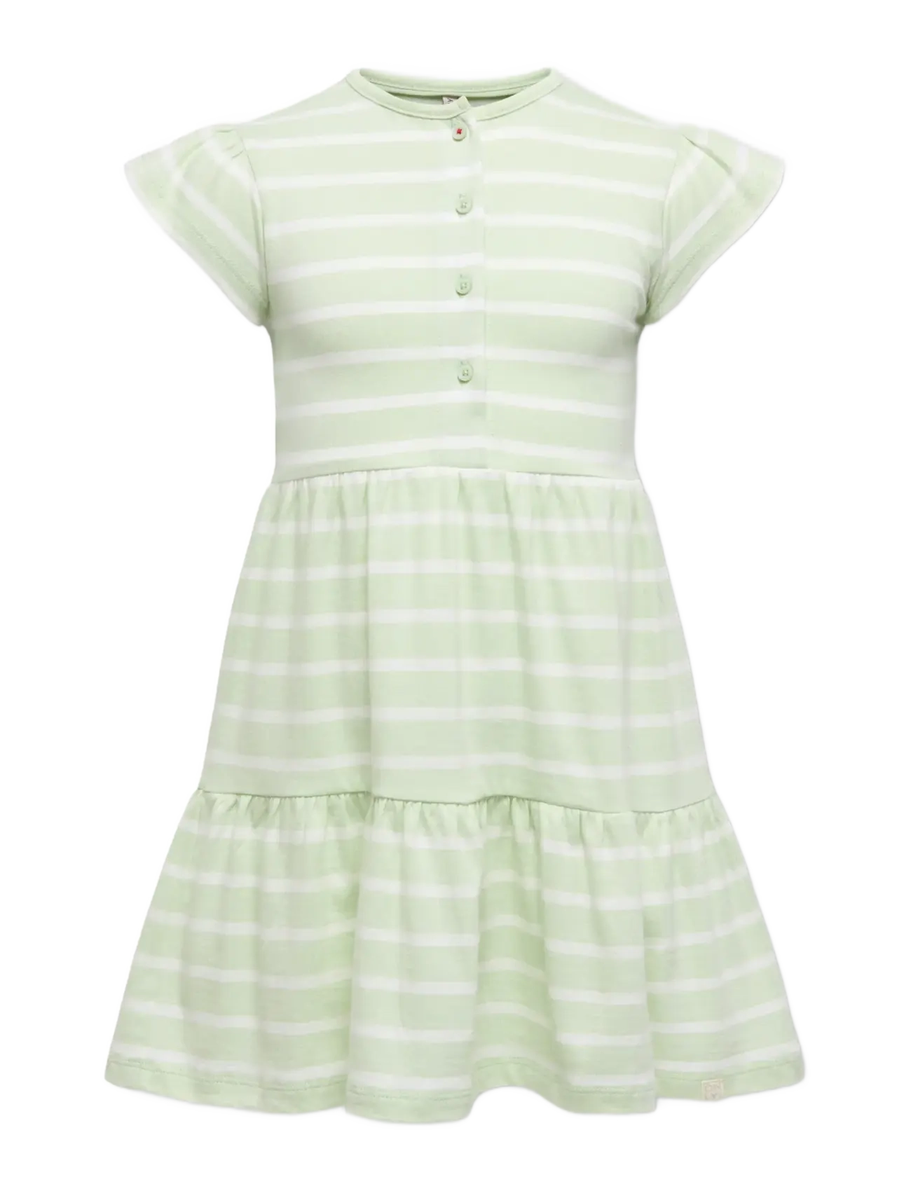Kids Only KMGKALINKA LIFE SS STRIPED DRESS JRS - Riided - GREEN LILY / green