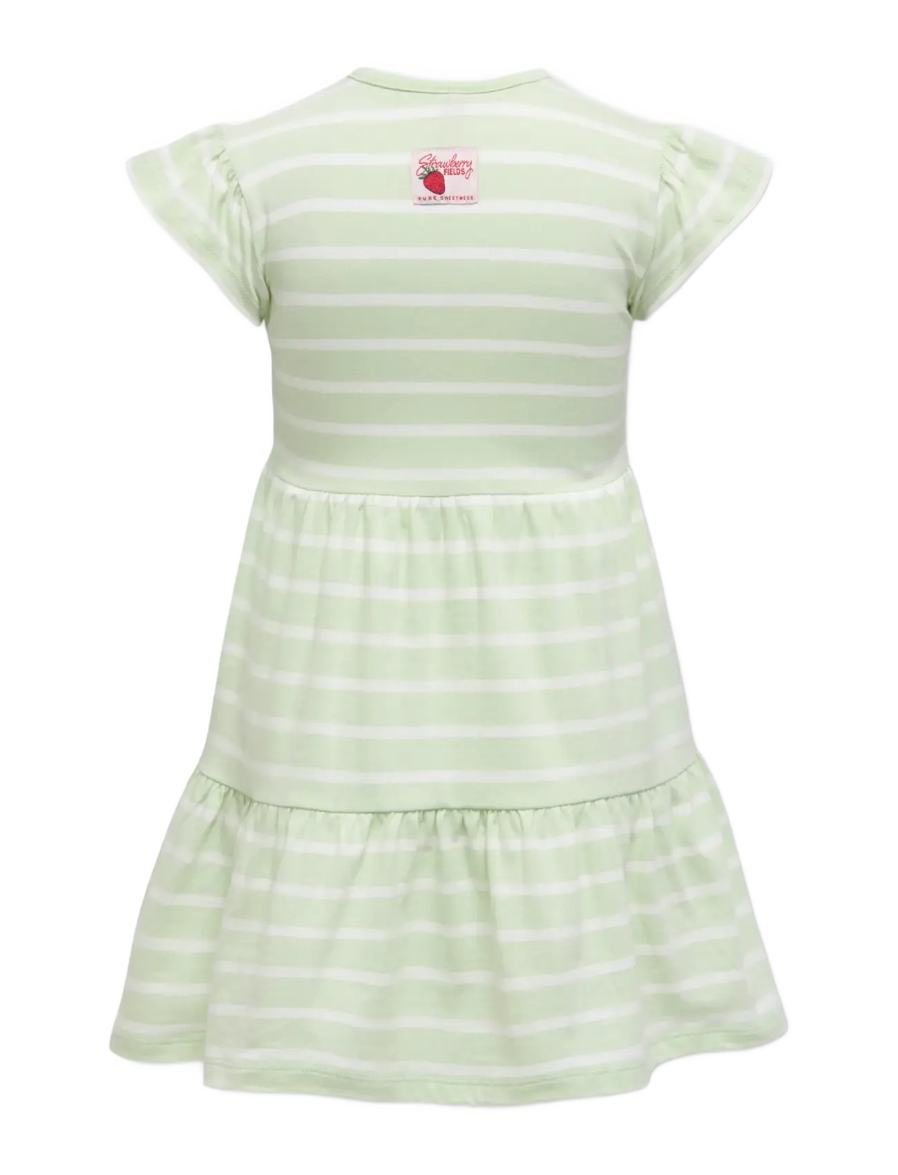 Kids Only - KMGKALINKA LIFE SS STRIPED DRESS JRS - robes décontractées à manches courtes - green lily - 1