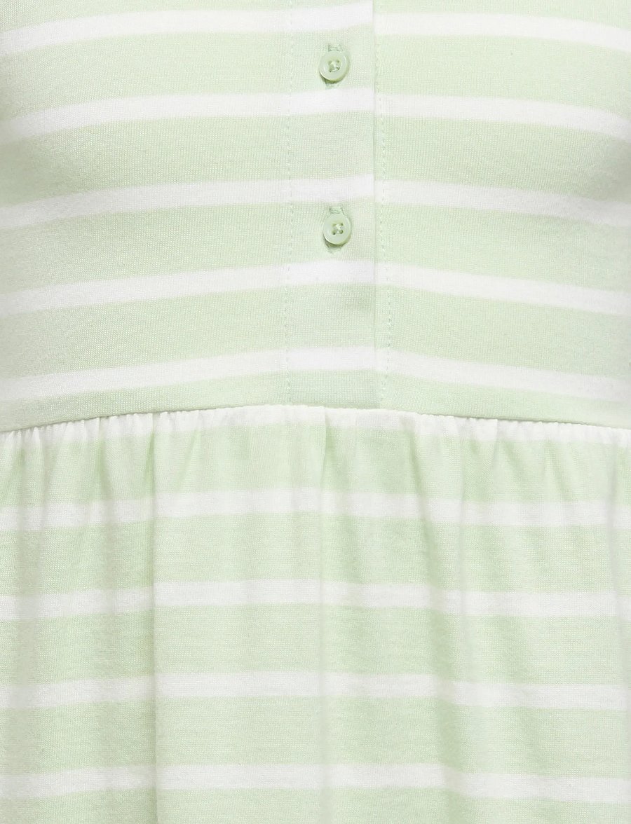 Kids Only - KMGKALINKA LIFE SS STRIPED DRESS JRS - robes décontractées à manches courtes - green lily - 2