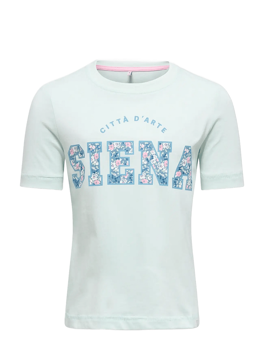 Kids Only - KMGFIE LIFE SS REG PRINTED TEE JRS - stutterma bolir - wan blue - 0