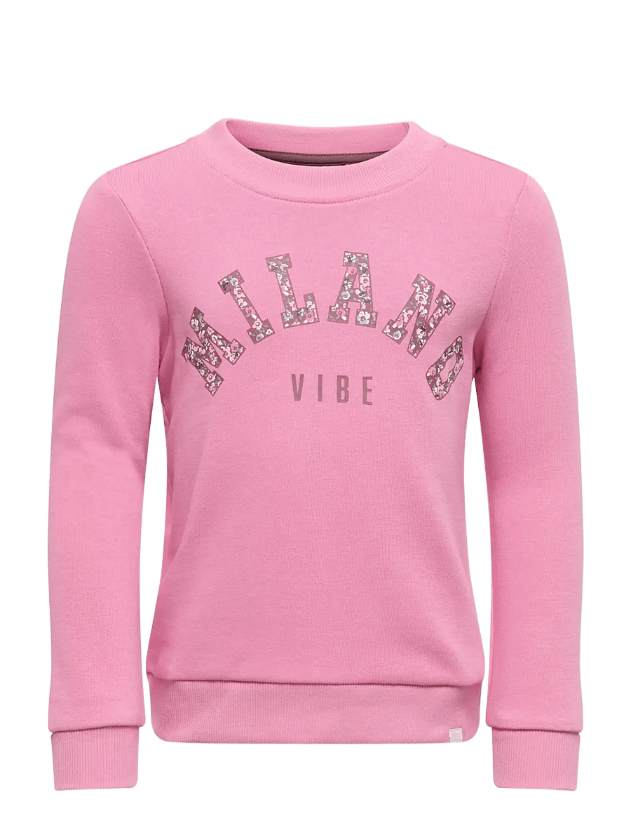 Kids Only - KMGFIESTA LIFE LS REG PRINTED UB SWT - sweatshirts - cashmere rose - 0