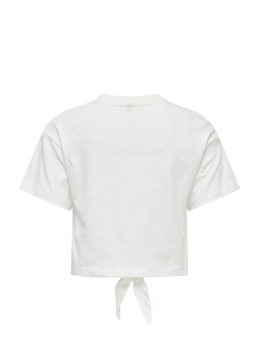 Kids Only - KMGIDA LIFE SS TIE PRINTED TEE JRS - kurzärmelige - cloud dancer - 1