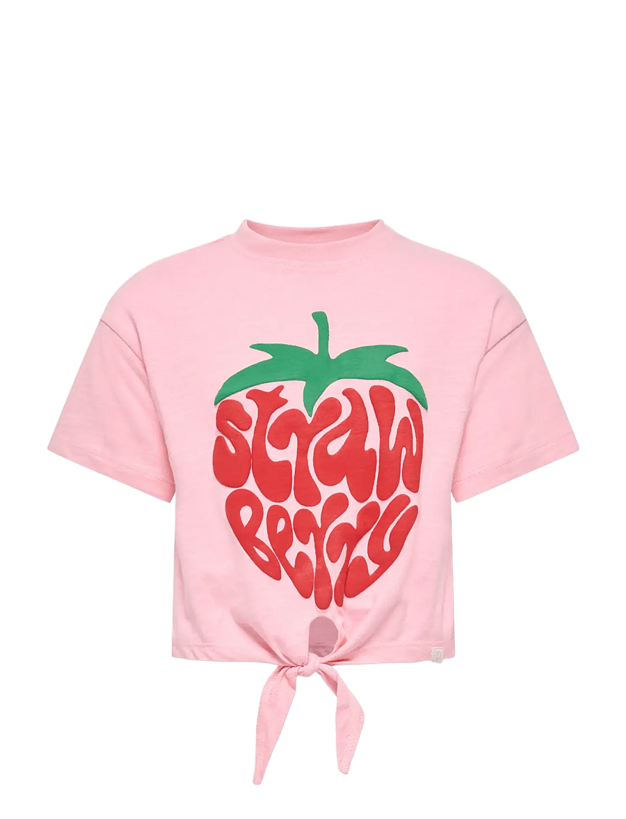 Kids Only - KMGIDA LIFE SS TIE PRINTED TEE JRS - kurzärmelige - romance rose - 0