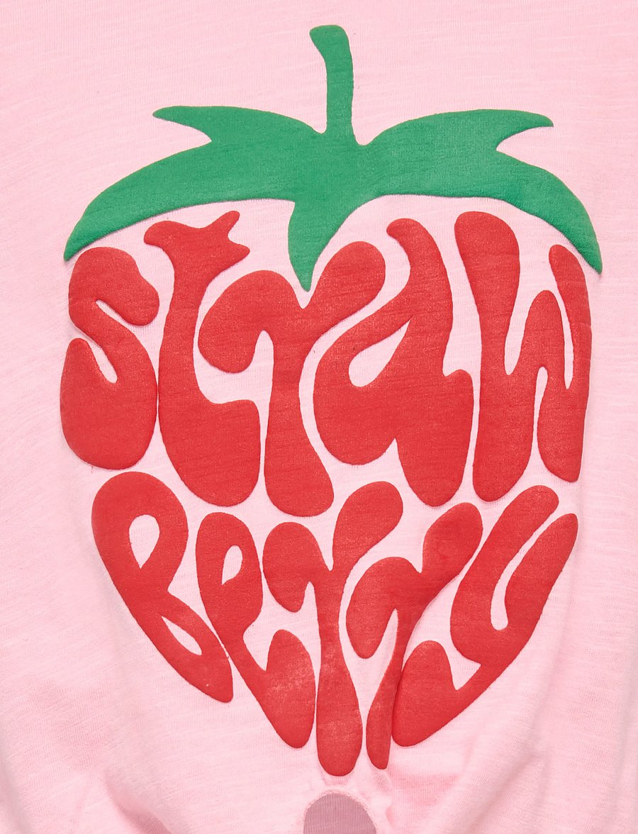 Kids Only - KMGIDA LIFE SS TIE PRINTED TEE JRS - kurzärmelige - romance rose - 2