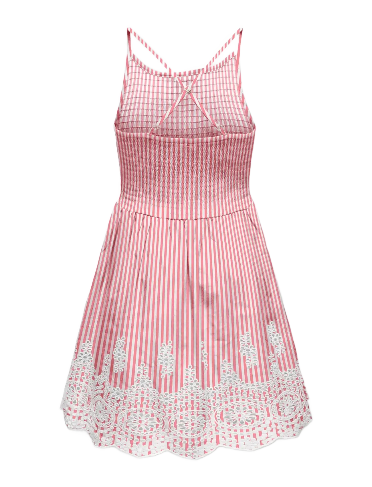 Kids Only - KOGBONDI LIFE STRAP EMB DRESS WVN - sukienki codzienne bez rękawów - barbados cherry - 1