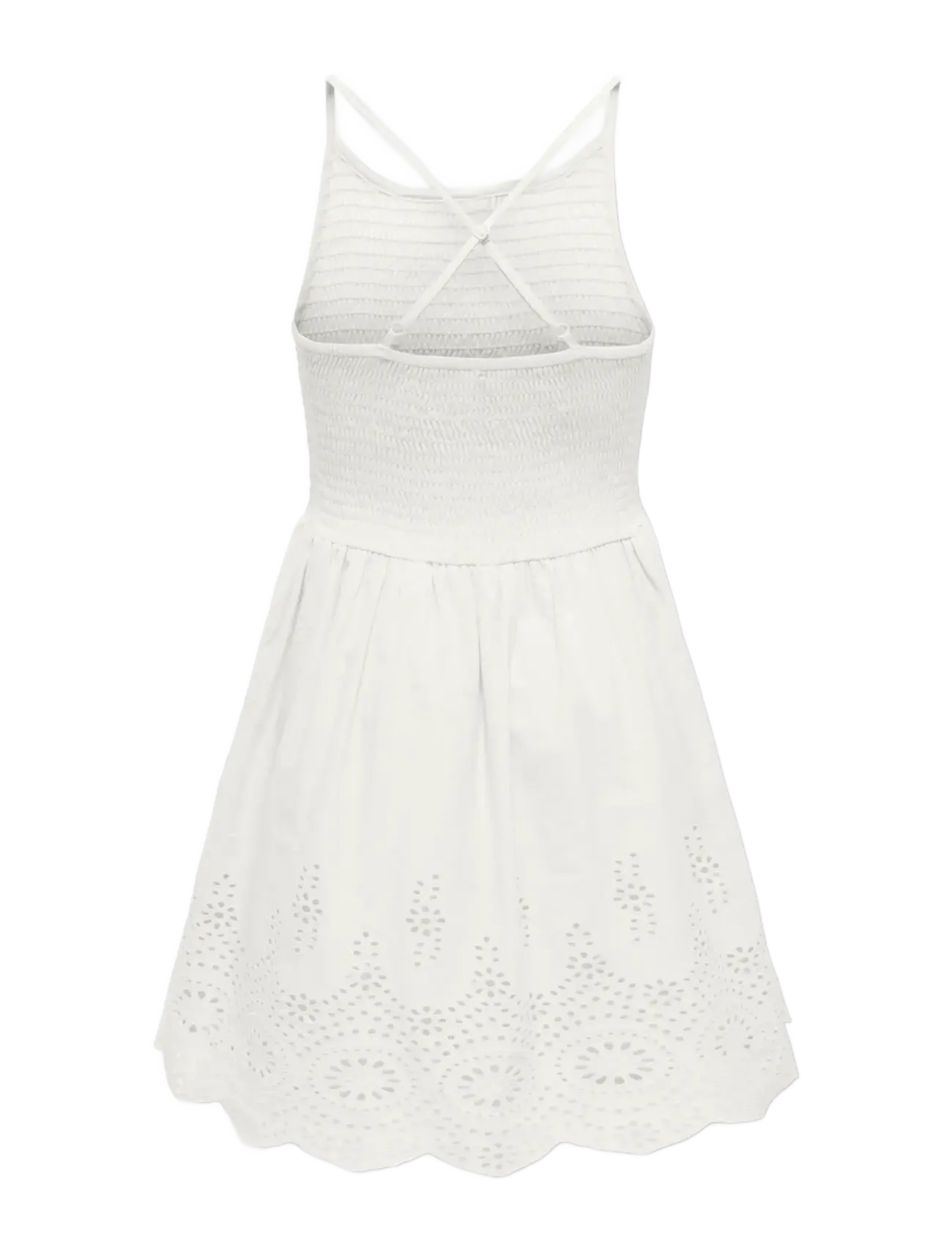 Kids Only - KOGBONDI LIFE STRAP EMB DRESS WVN - Ærmeløse hverdagskjoler - cloud dancer - 2