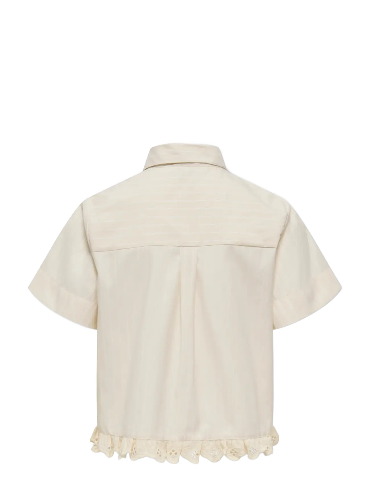 Kids Only - KOGIRISA SS EMBRIODERY SHIRT WVN - kortærmede skjorter - oatmeal - 1