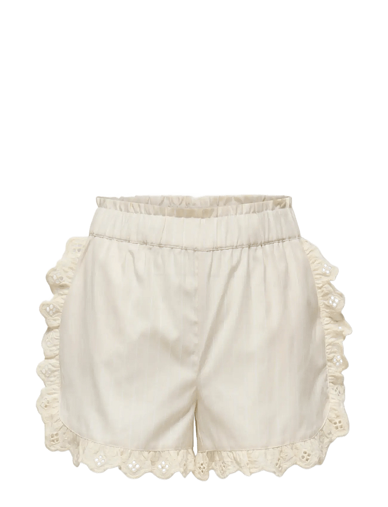 Kids Only - KOGIRISA EMBROIDERY SHORTS WVN - casual shorts - oatmeal - 0