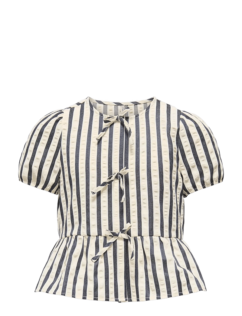 Kids Only - KOGMILANI SS BOW SHIRT WVN - blusar & tunikor - night sky - 1