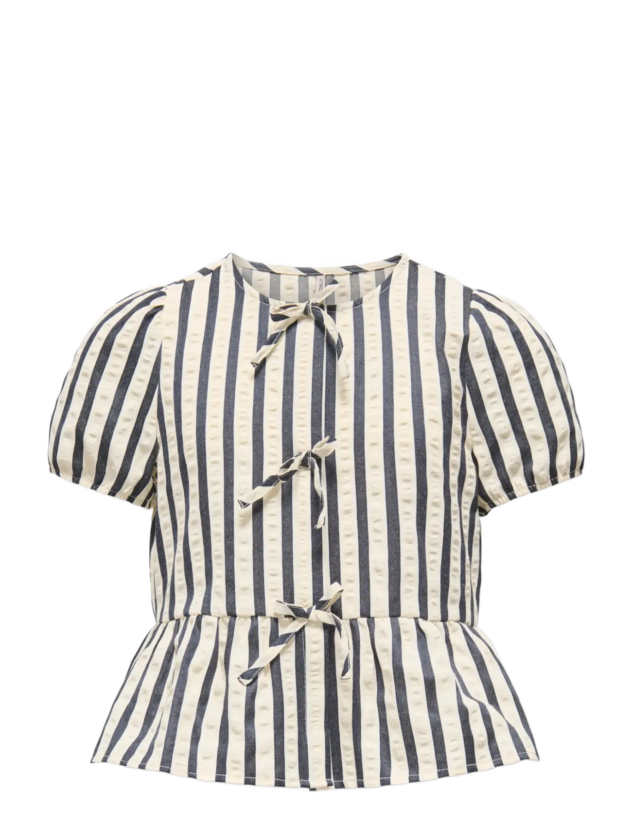 Kids Only KOGMILANI SS BOW SHIRT WVN - Oberteile - NIGHT SKY / multi