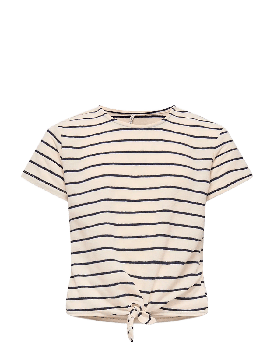 Kids Only - KOGJANA SS STRIPED KNOT TOP JRS - tofu - 1
