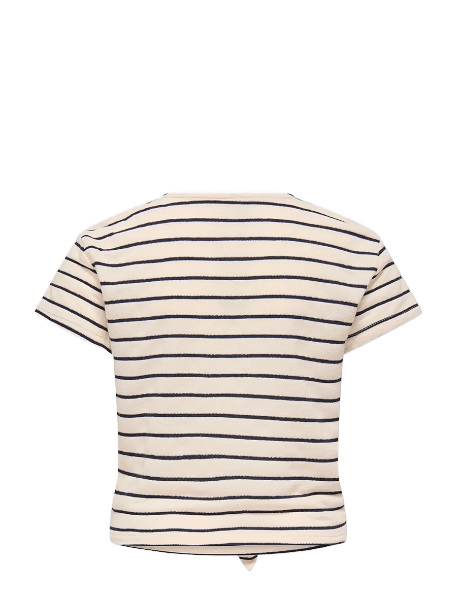 Kids Only - KOGJANA SS STRIPED KNOT TOP JRS - tofu - 2