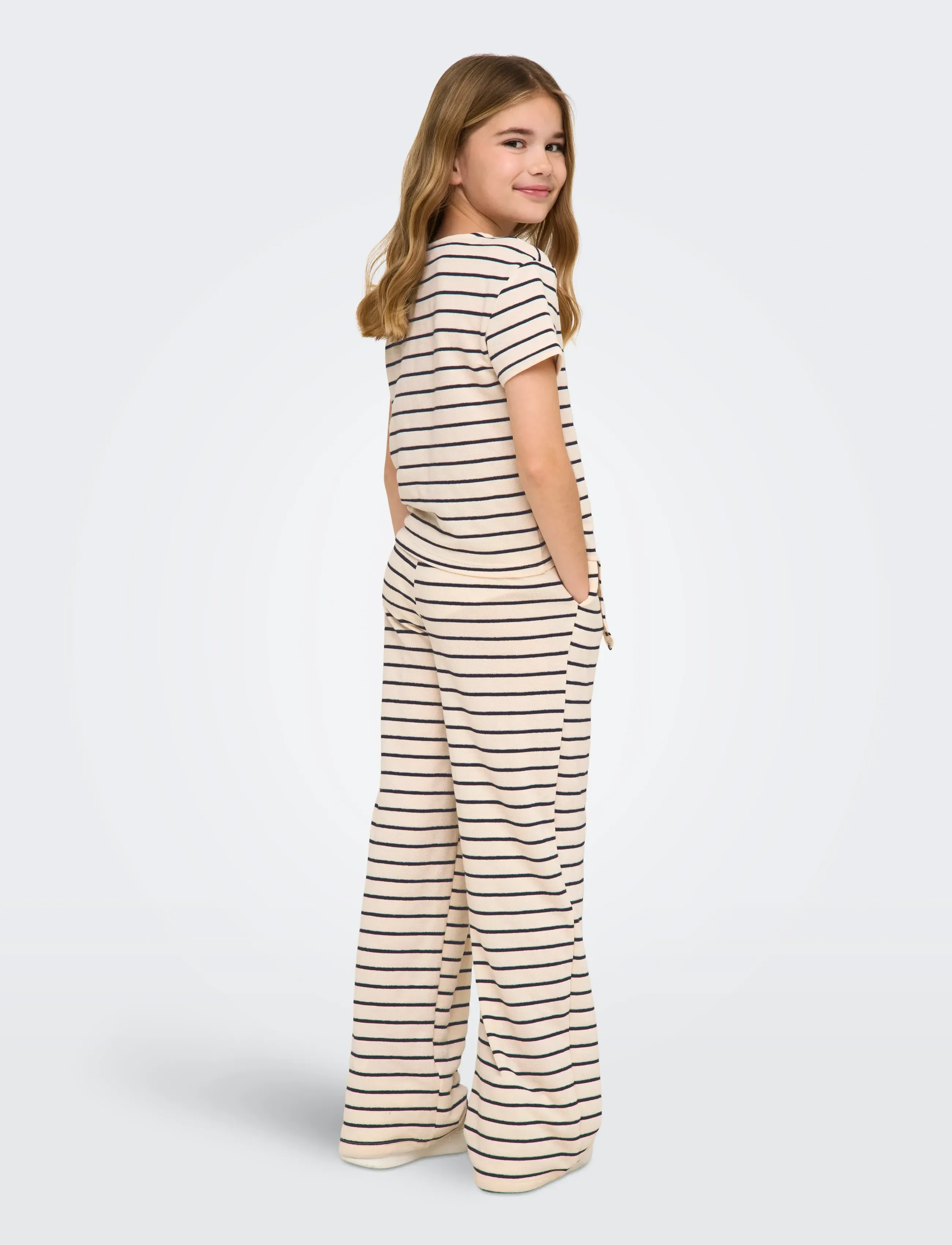 Kids Only - KOGJANA SS STRIPED KNOT TOP JRS - tofu - 3