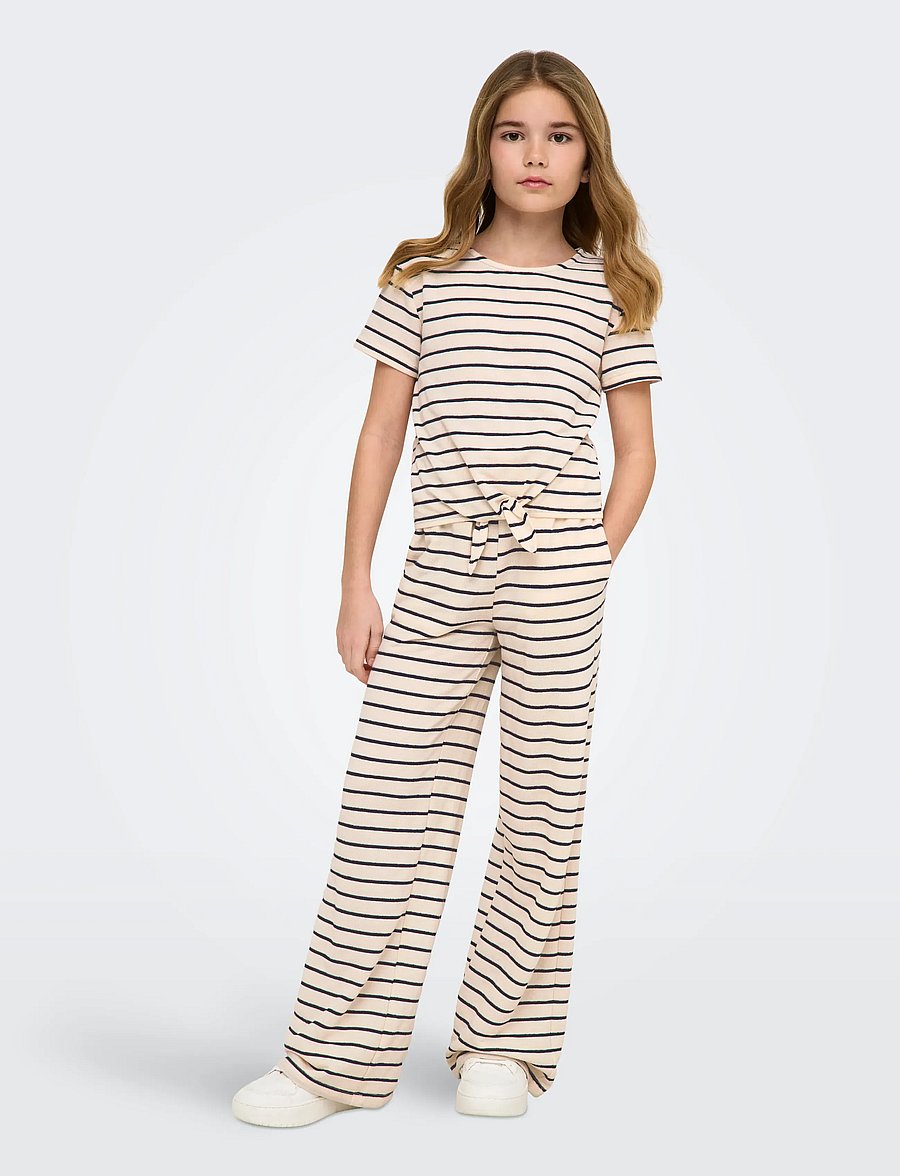 Kids Only - KOGJANA SS STRIPED KNOT TOP JRS - tofu - 4