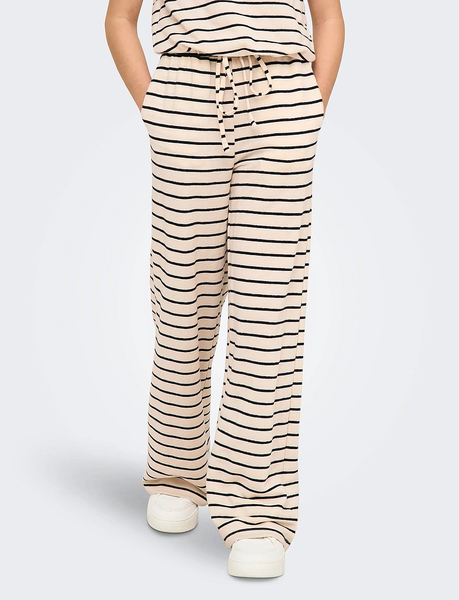 Kids Only - KOGJANA STRIPED WIDE PANT JRS - jogginghosen - tofu - 0