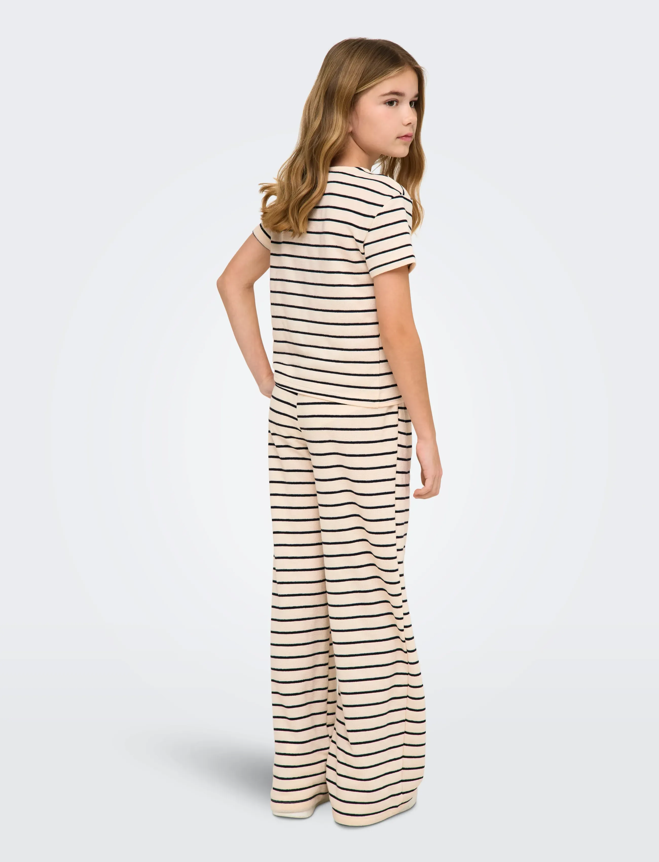Kids Only - KOGJANA STRIPED WIDE PANT JRS - joggings - tofu - 3