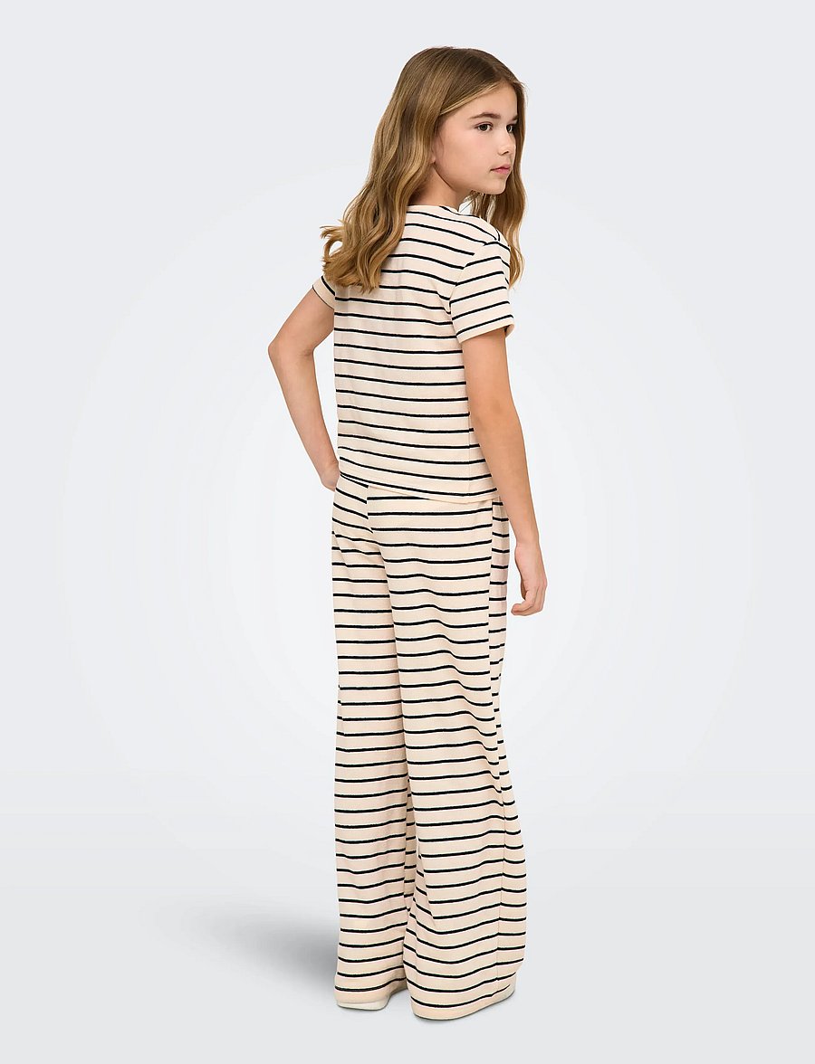 Kids Only - KOGJANA STRIPED WIDE PANT JRS - jogginghosen - tofu - 3
