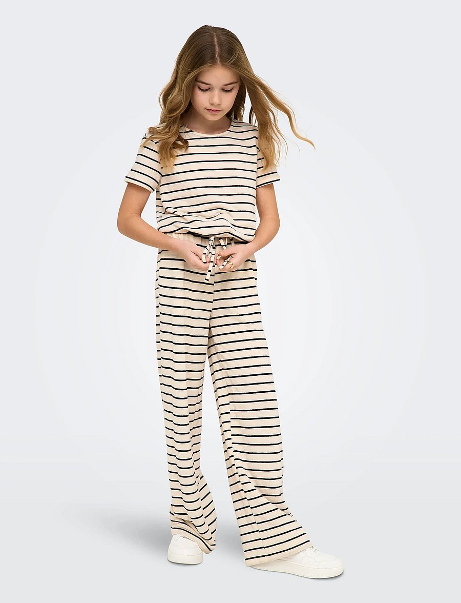Kids Only - KOGJANA STRIPED WIDE PANT JRS - jogginghosen - tofu - 4