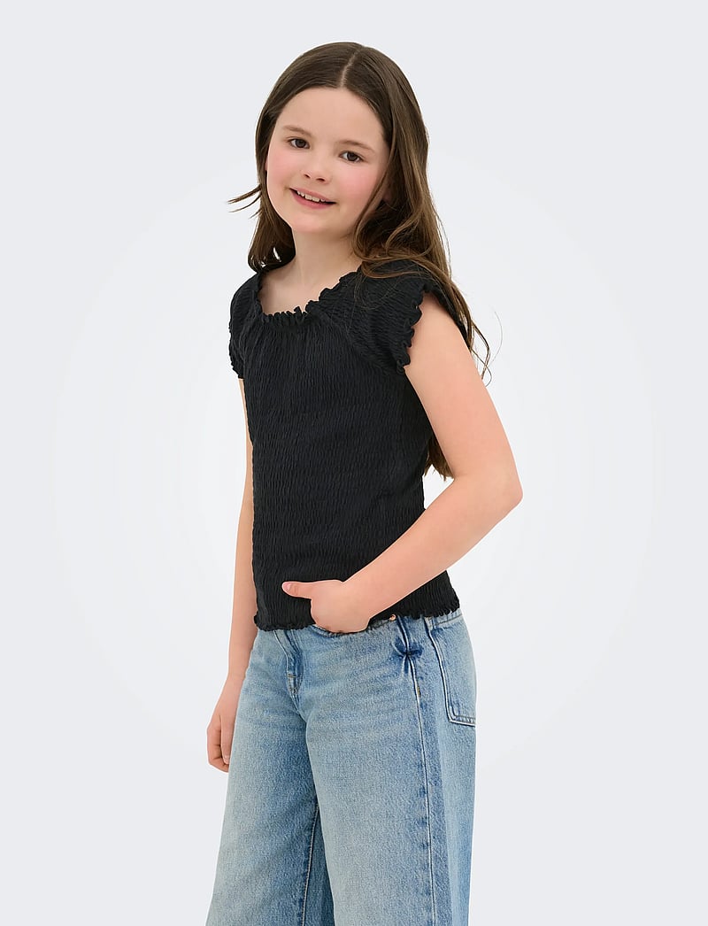 Kids Only - KOGJOJO LIFE SS TOP JRS - pluusid ja tuunikad - black - 0