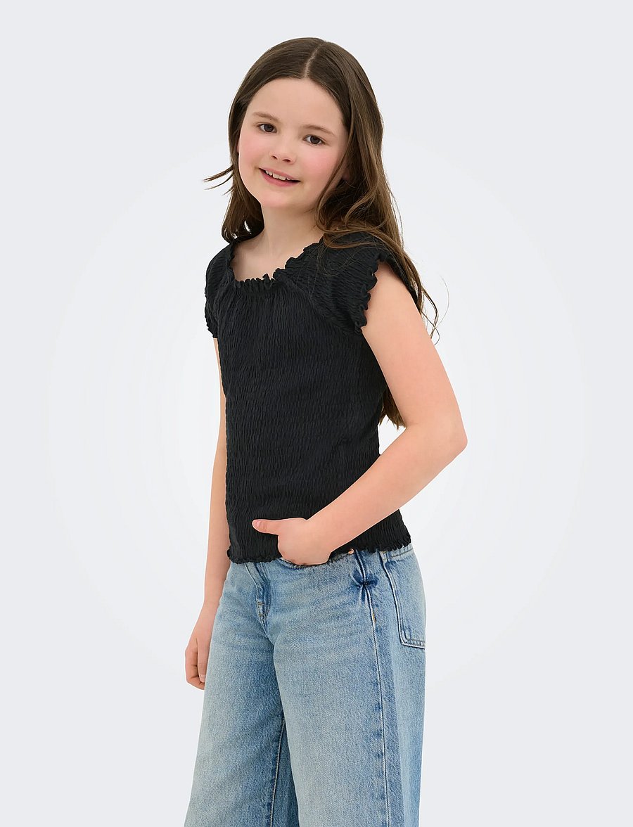Kids Only - KOGJOJO LIFE SS TOP JRS - blusen & tuniken - black - 0