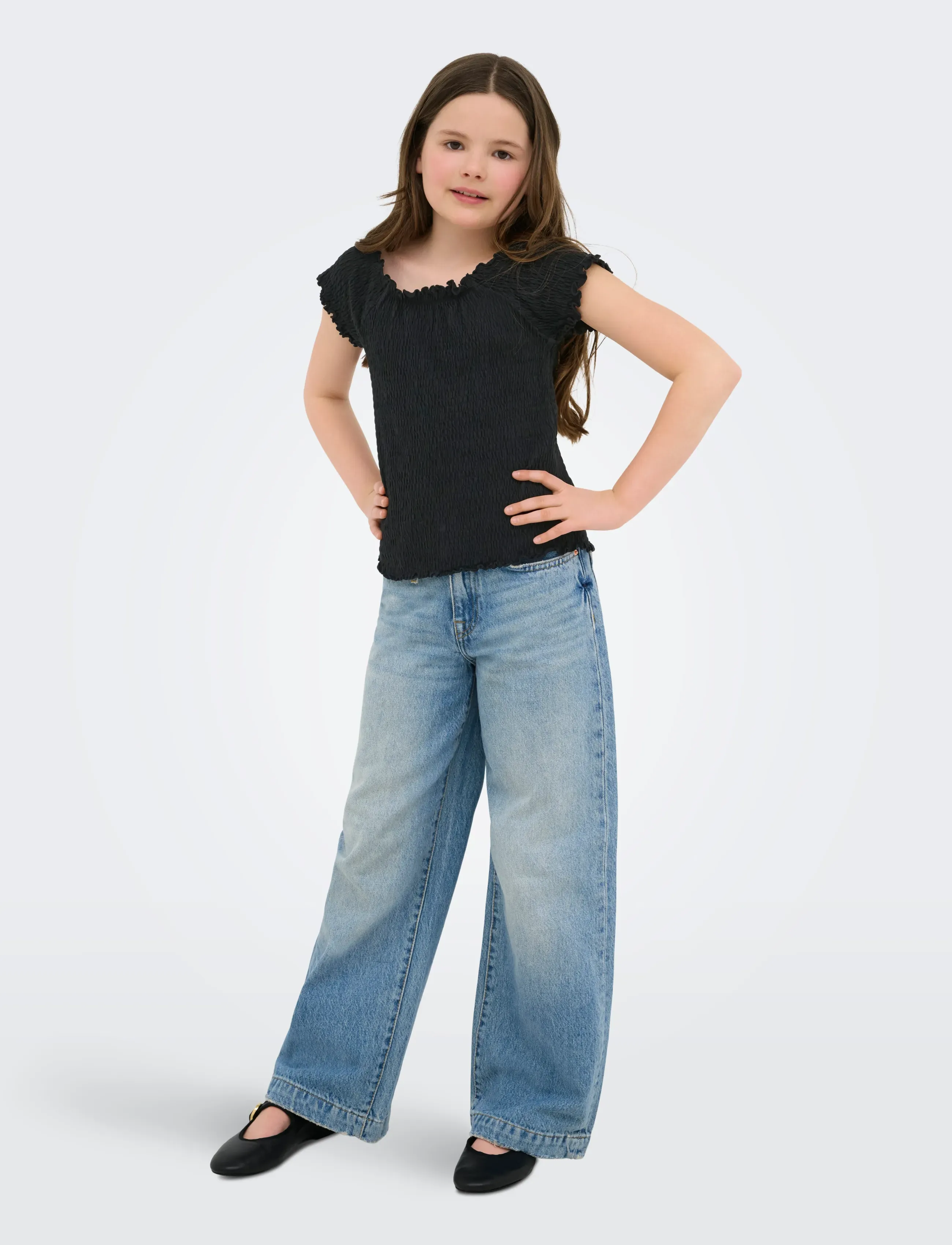 Kids Only - KOGJOJO LIFE SS TOP JRS - blusen & tuniken - black - 4