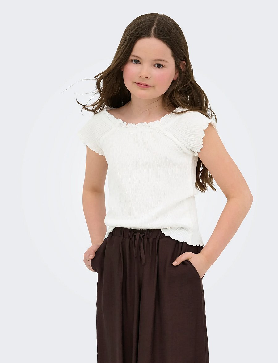 Kids Only - KOGJOJO LIFE SS TOP JRS - blusen & tuniken - cloud dancer - 0